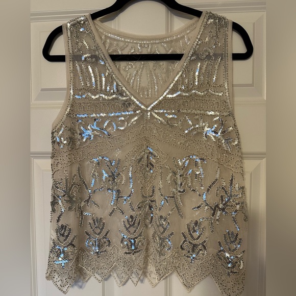 Sequin and beaded top - Picture 3 of 5